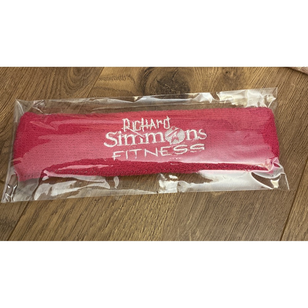 Vintage Richard Simmons Exercise Fitness Sweat Head Bands NIP Pink Sweatin
